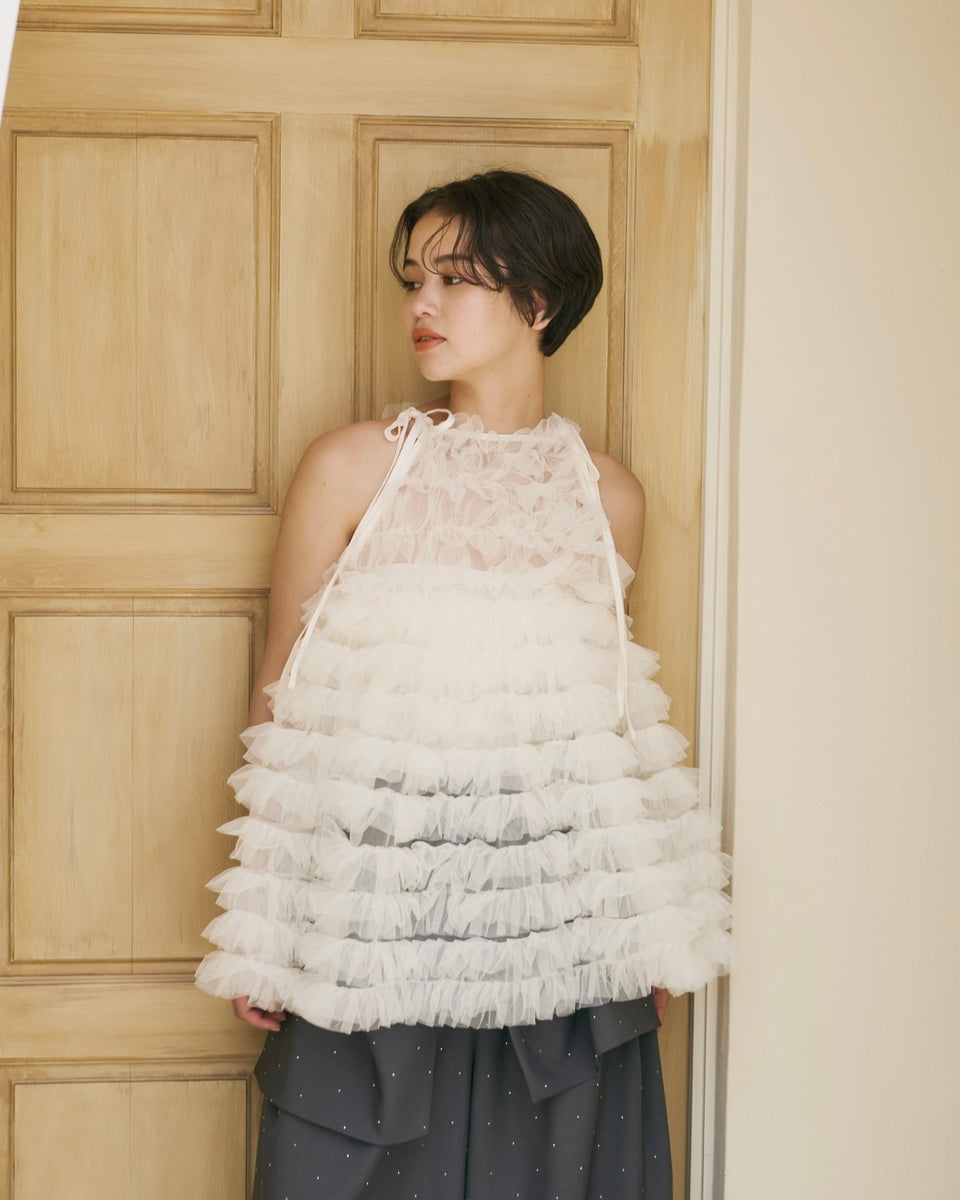トップス NOTRE emor tulle mousse tops tulle mousse tops – NOTRE émor