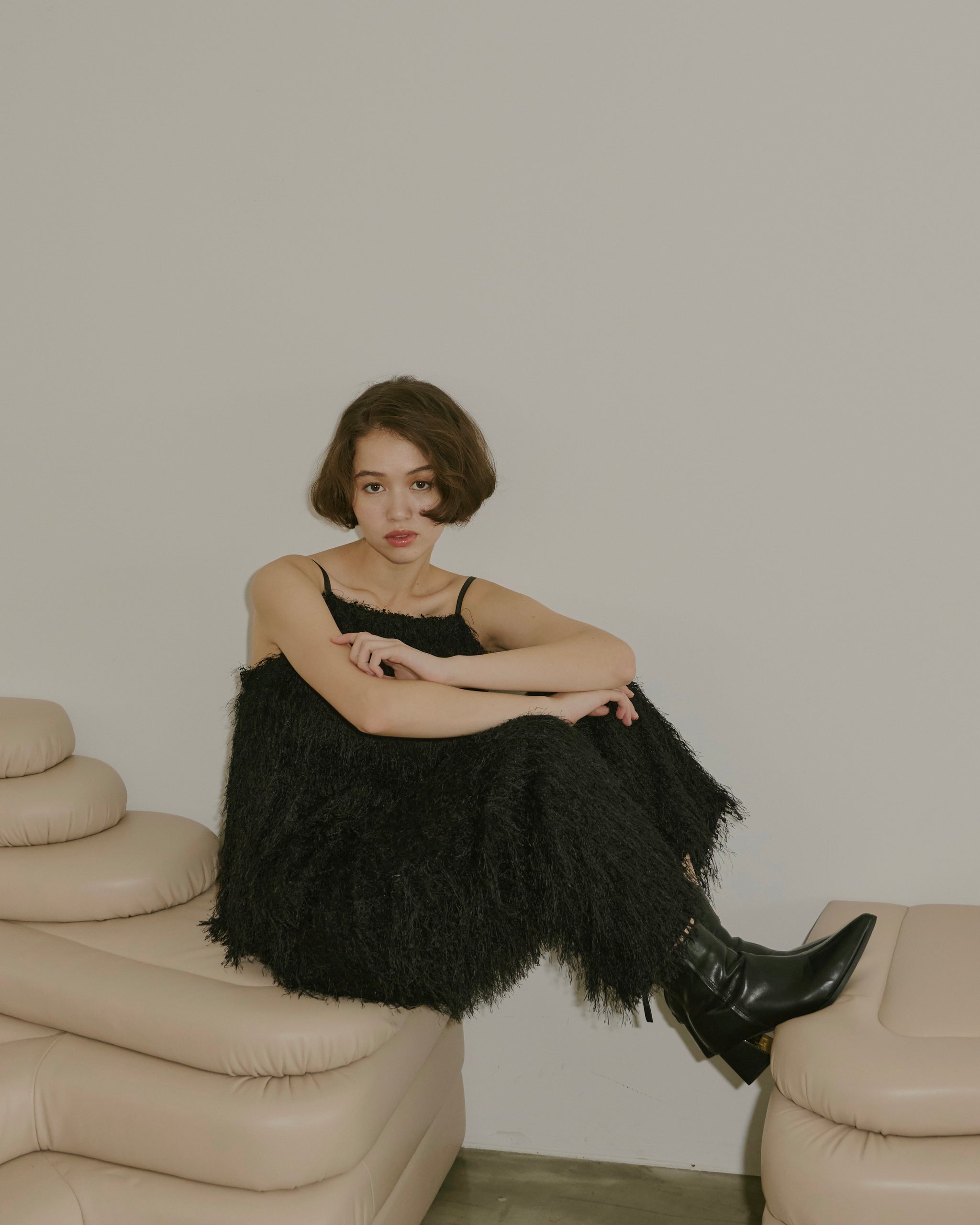 NORTE emor ribbon ノートルエモアdust lame pants ribbon dust lamé pants – NOTRE émor