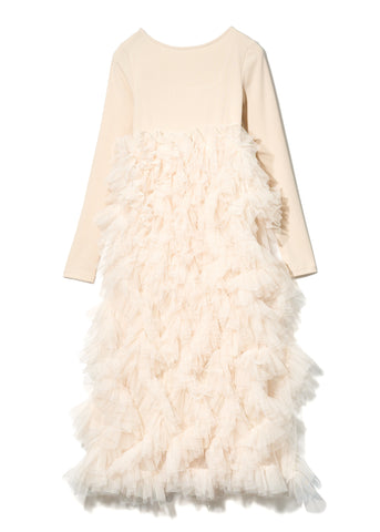 ruffle tulle dress