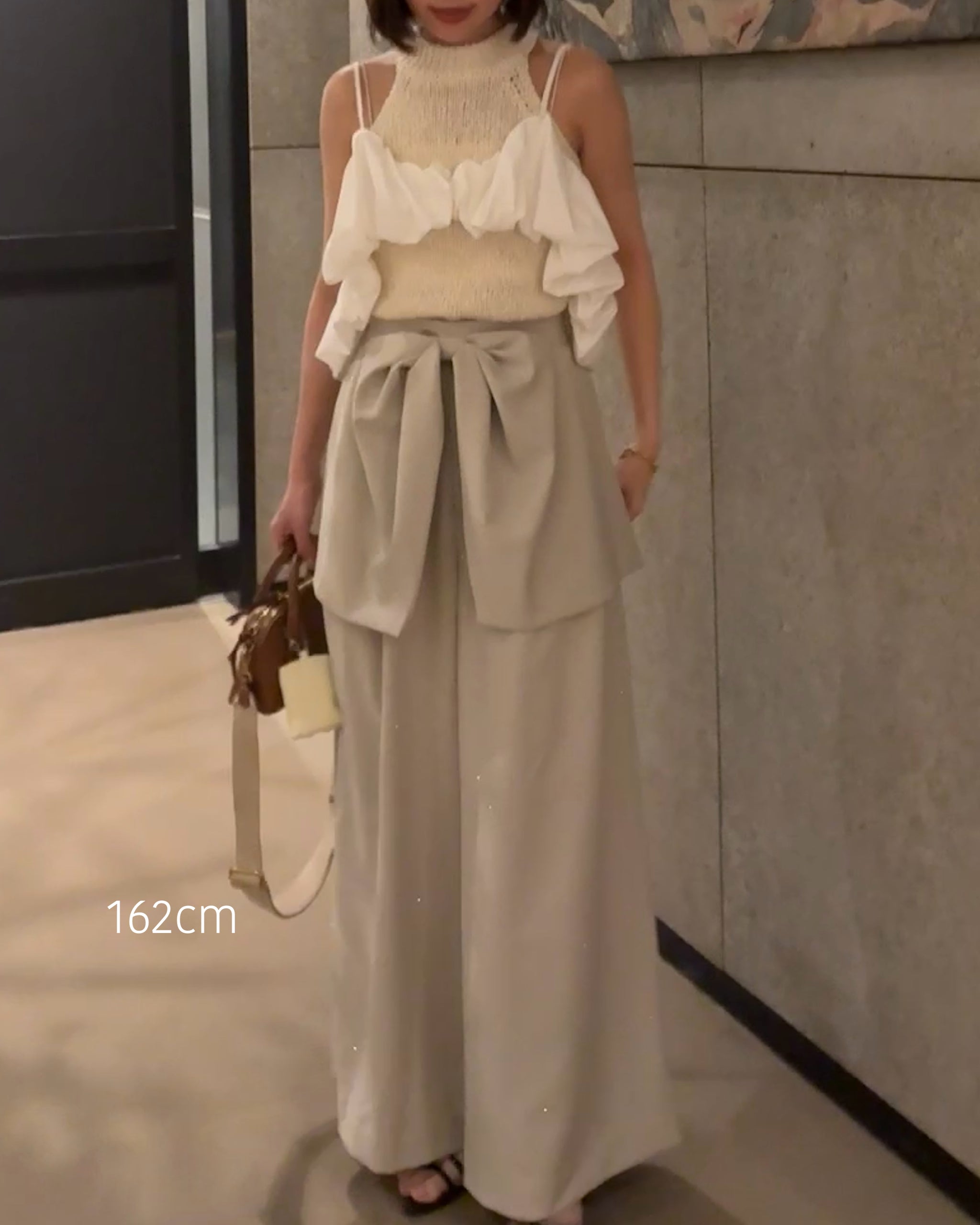 ribbon dust lamé pants – NOTRE émor