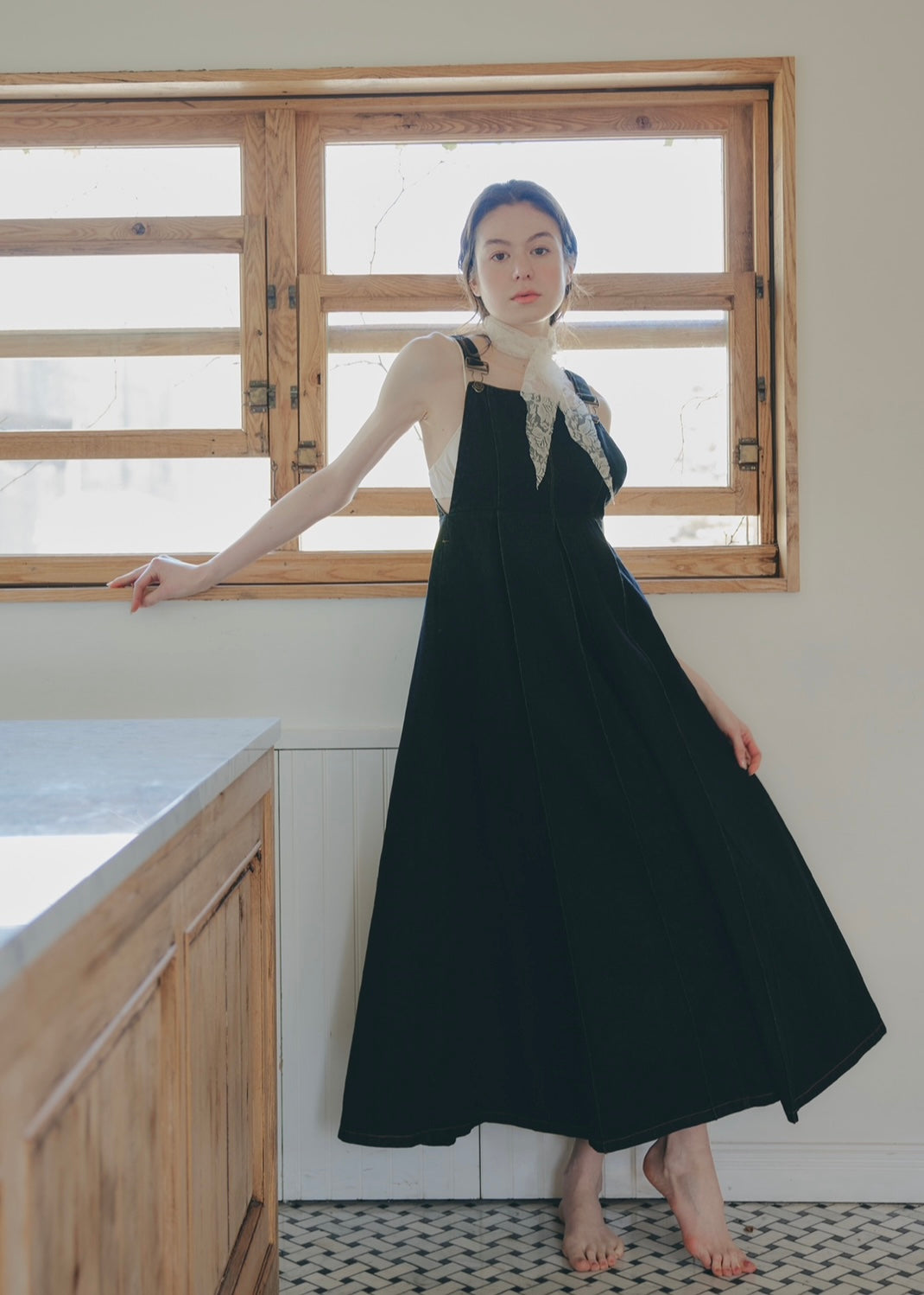 ノートルエモア　ruffled wave frill NOTREémorワンピ NOTREemor（ノートルエモア）の「ruffled wave frill dress