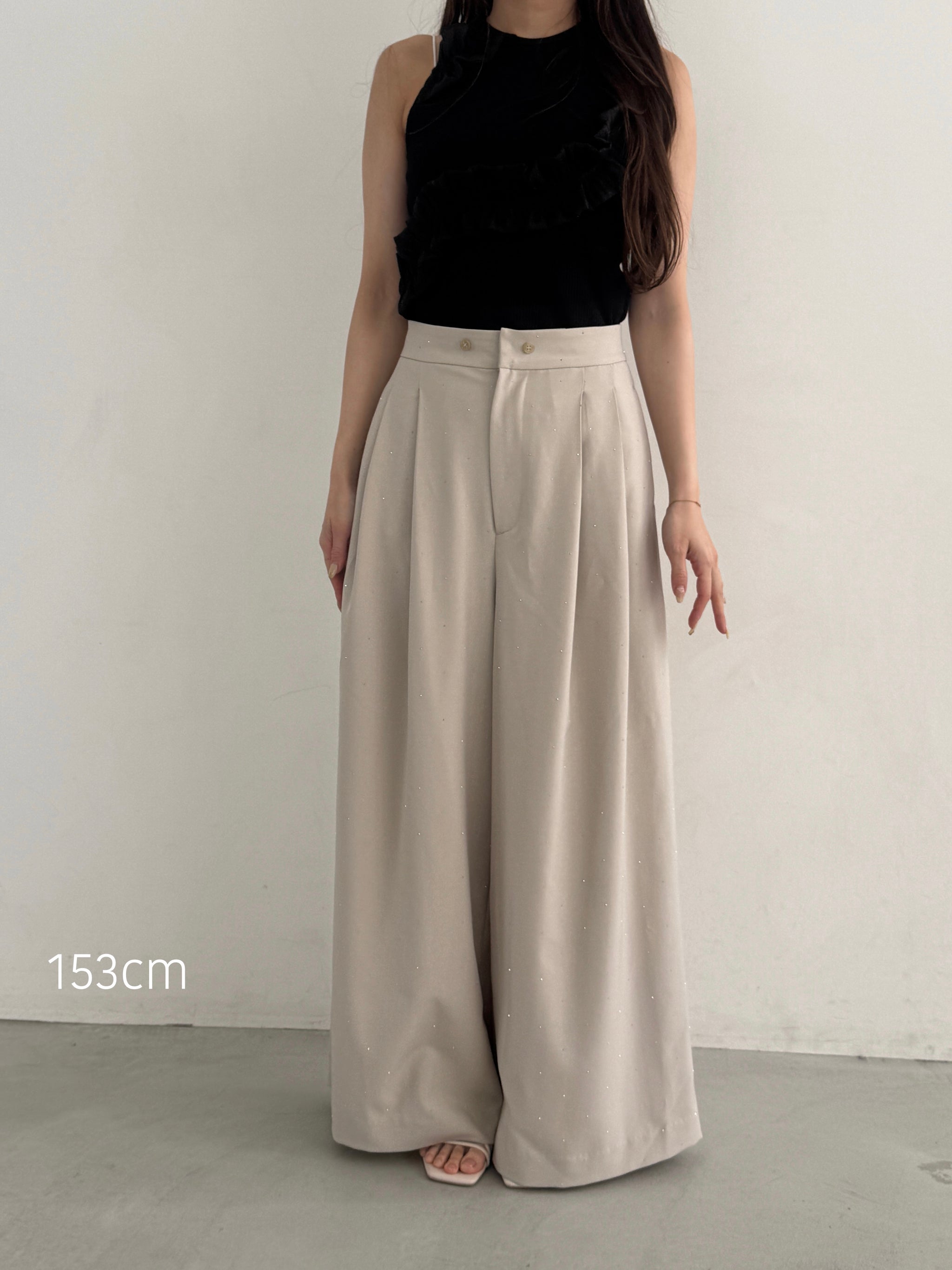 ribbon dust lamé pants – NOTRE émor